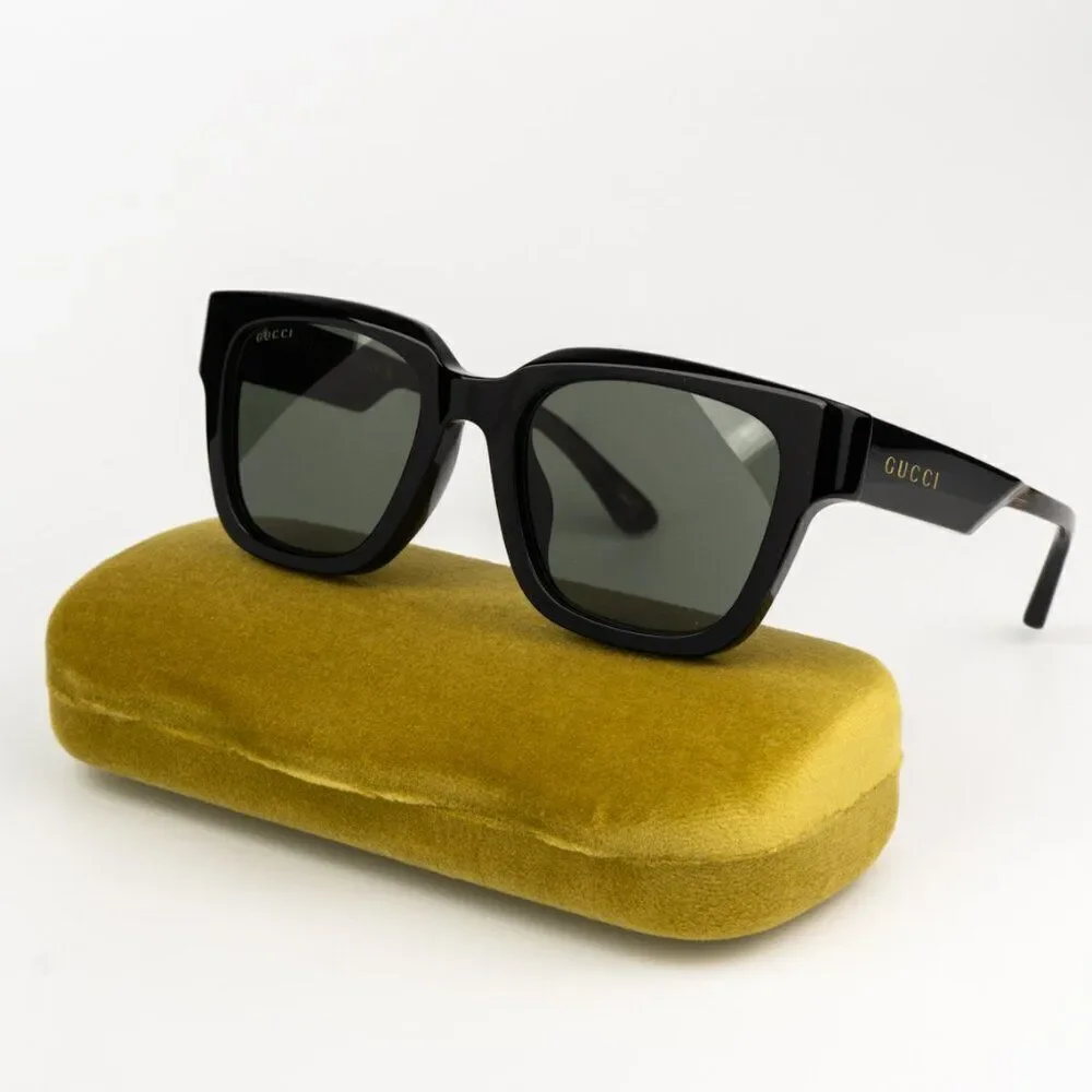 SALE! NEW Gucci GG1670SK 001 Black Havana Grey Unisex Square Sunglasses